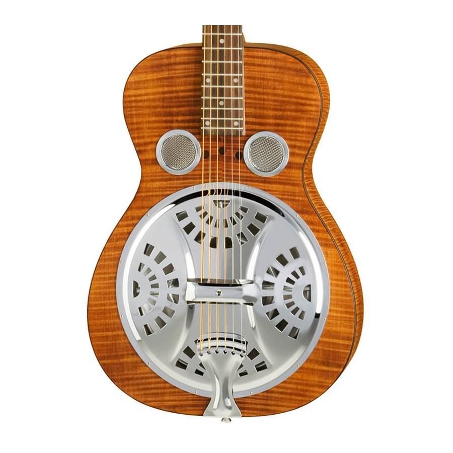 Epiphone Dobro Hound Dog Deluxe Round Neck Resonator Guitar Vintage Brown