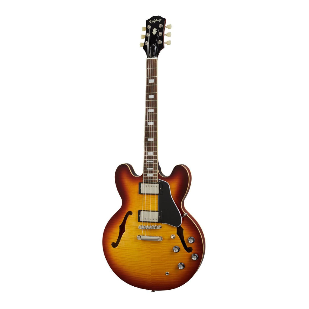 Epiphone ES-335 Figured Semi-Hollow Body Electric Guitar in Raspberry Tea Burst