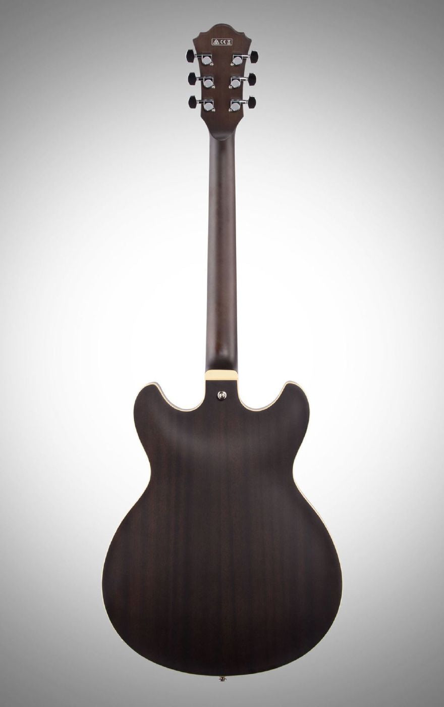 Ibanez AS53 Artcore Semi-Hollow Electric Guitar - Transparent Black Flat