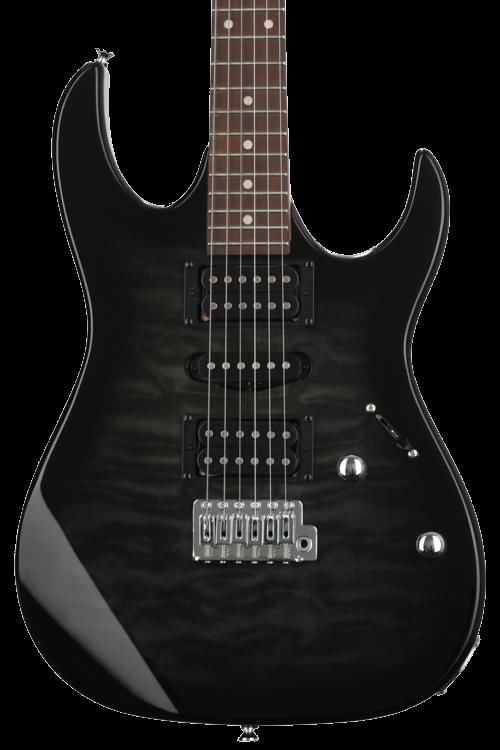 Ibanez GRX70QA TKS Electric Guitar Transparent Black Sunburst