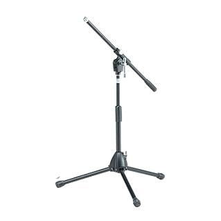 Tama MS205STBK short boom microphone stand in black with adjustable arm and sturdy base for professional audio setups.