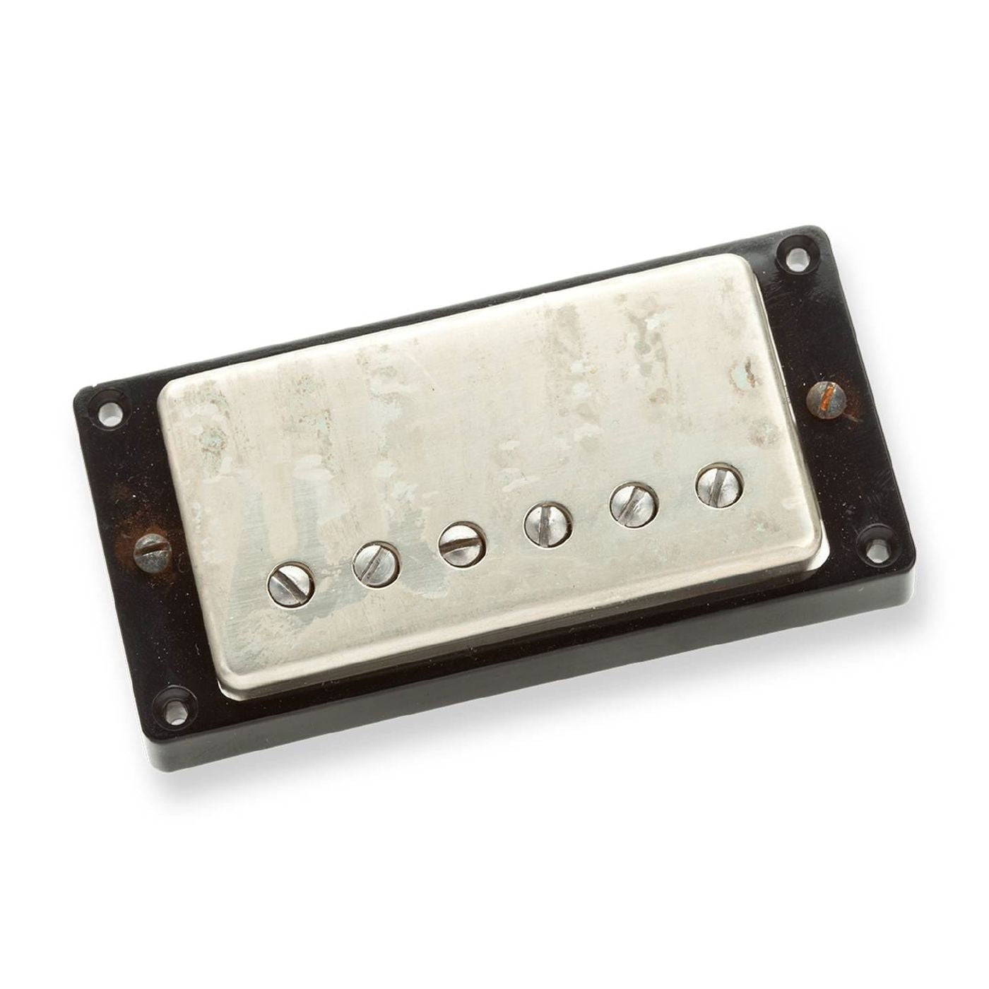 Seymour Duncan Antiquity Humbucker Neck pickup shown with copper cover and vintage-style mounting, designed for electric guitars.