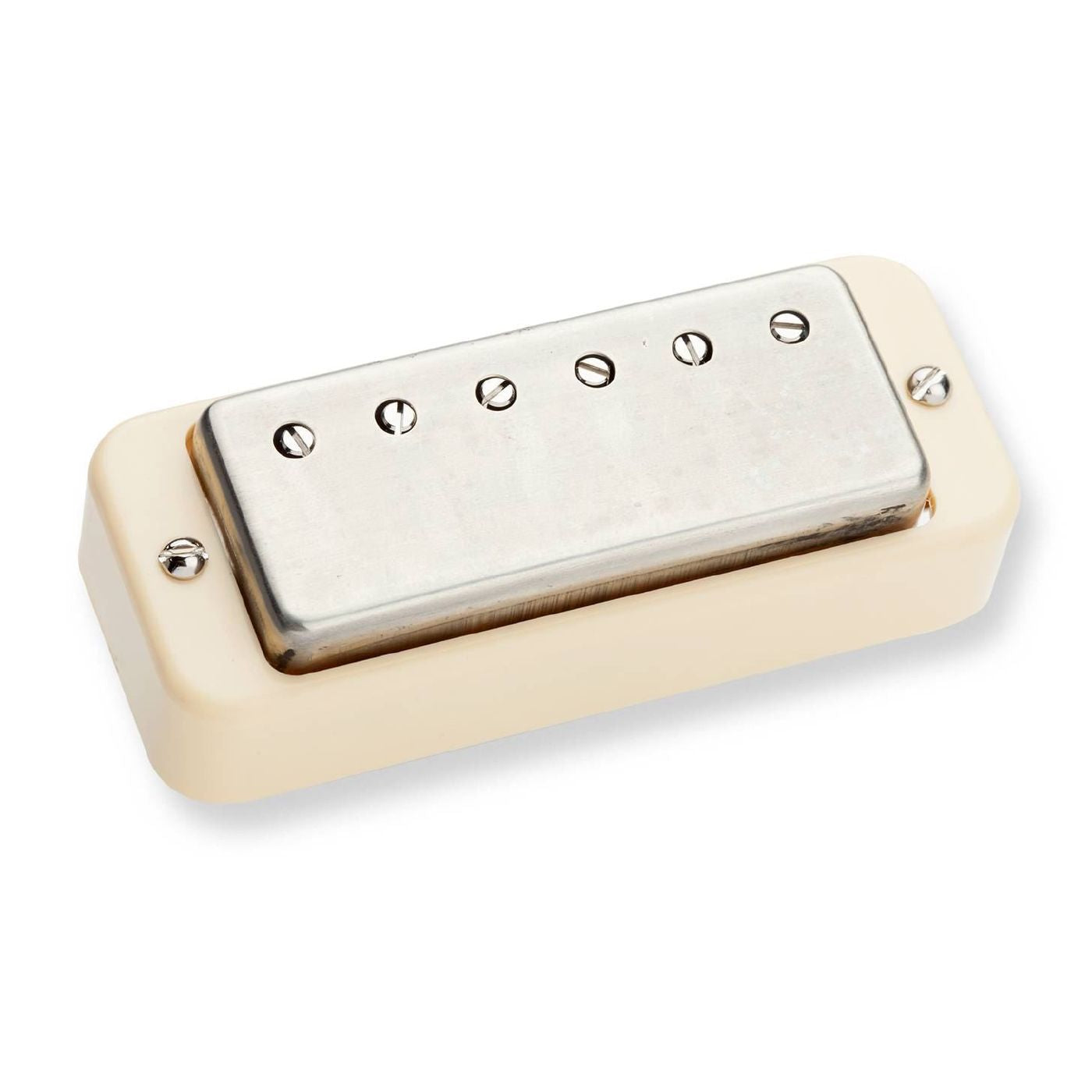 Seymour Duncan Antiquity II Adj Mini Humbucker Neck pickup with vintage-style design and chrome cover for electric guitar.