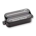 Seymour Duncan SH-13 Dimebucker bridge humbucker pickup for electric guitars, shown with mounting and wiring details.