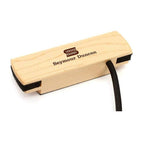 Seymour Duncan SA-3HC Woody acoustic guitar pickup with maple finish, showing the hum-canceling pickup designed for acoustic guitars.