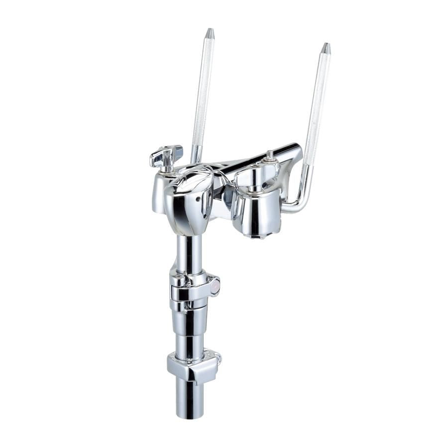 Tama MTH909 Double Tom Holder in chrome, drum hardware accessory with adjustable arms for mounting tom drums.