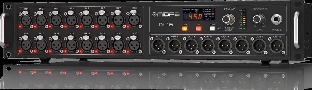 Midas DL16 Digital Stagebox 16 Inputs / 8 Outputs