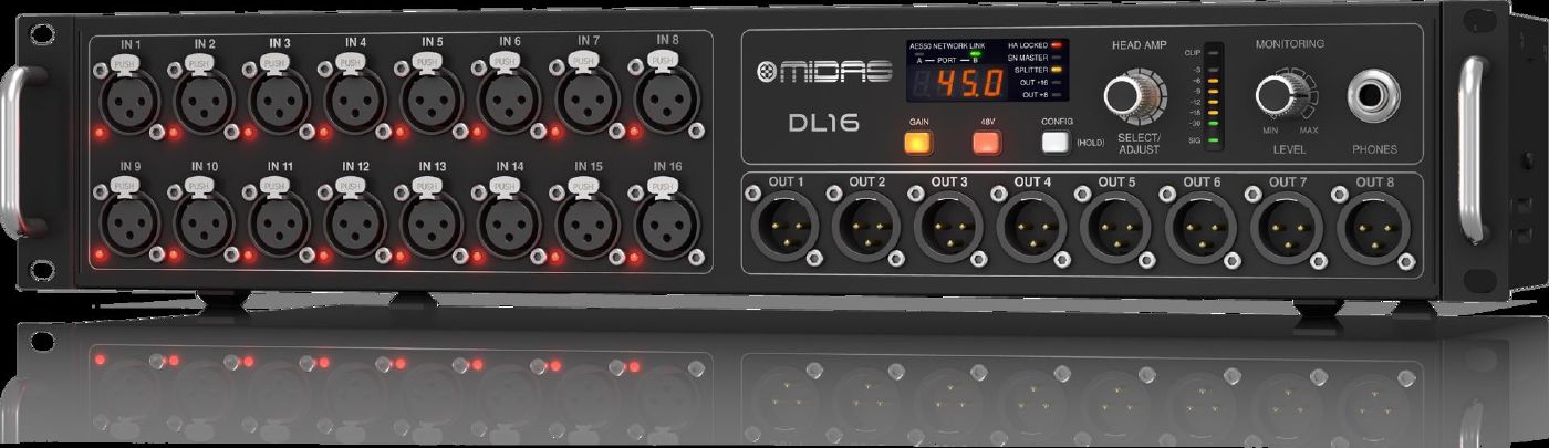 Midas DL16 Digital Stagebox 16 Inputs / 8 Outputs