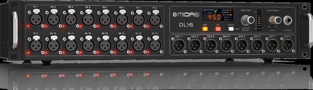 Midas DL16 Digital Stagebox 16 Inputs / 8 Outputs