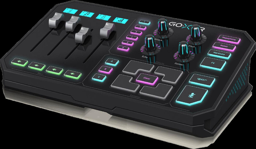 TC Helicon Go XLR Online Broadcaster Platform with 4-Channel Mixer, Faders, and Vocal Effects