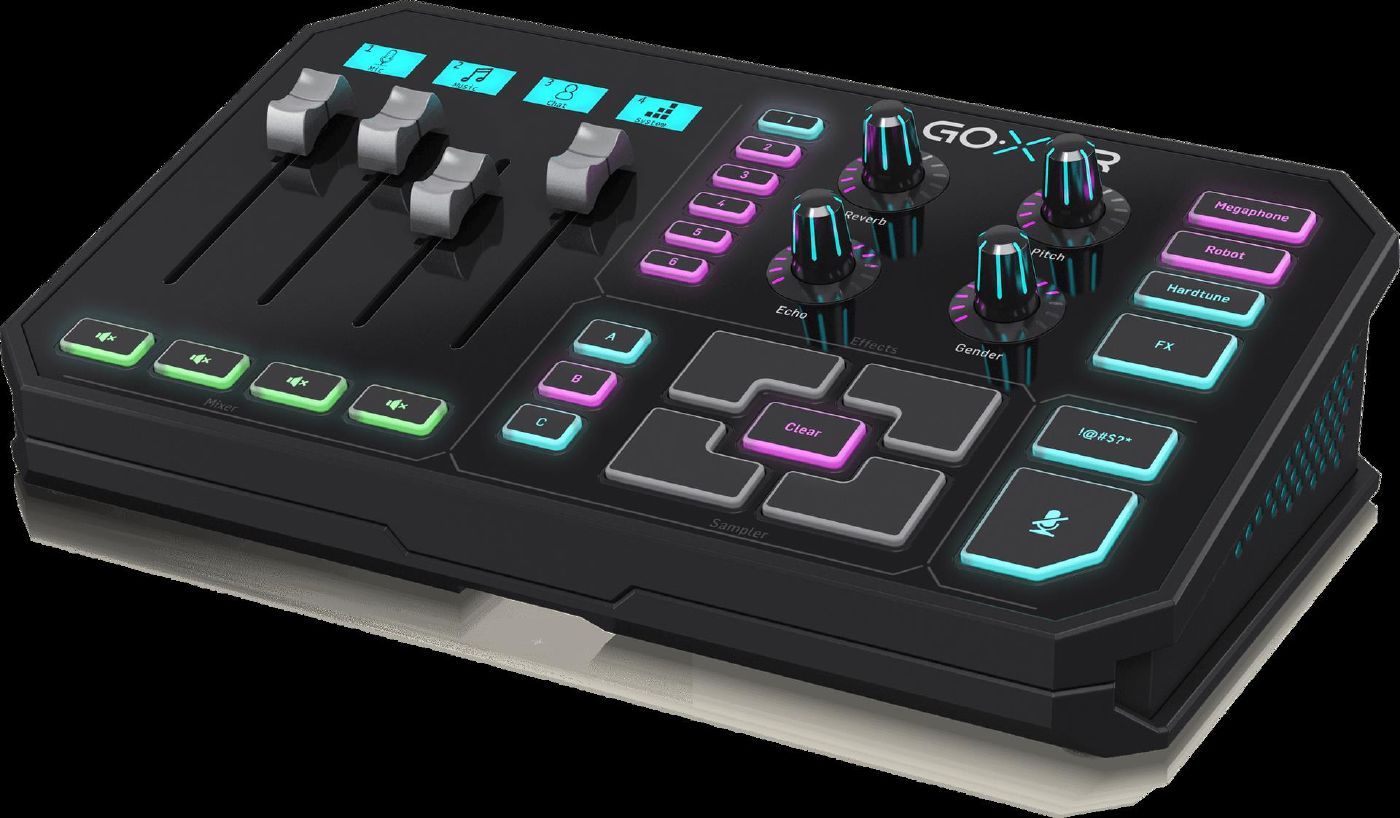 TC Helicon Go XLR Online Broadcaster Platform with 4-Channel Mixer, Faders, and Vocal Effects