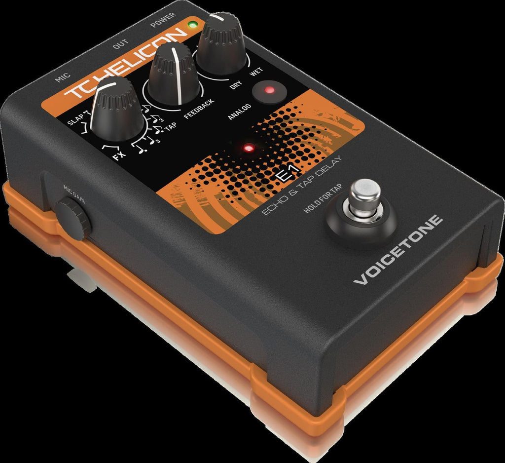 TC Helicon Voicetone E1 Echo & Delay Vocal Guitar Effects Pedal