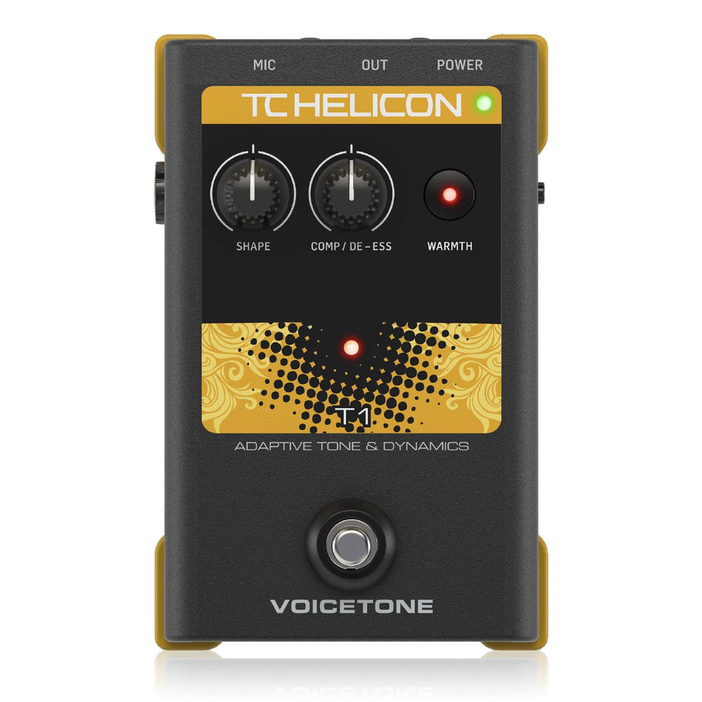 TC Helicon Voicetone T1 Adaptive Tone & Dynamics Vocal Effects Guitar Pedal