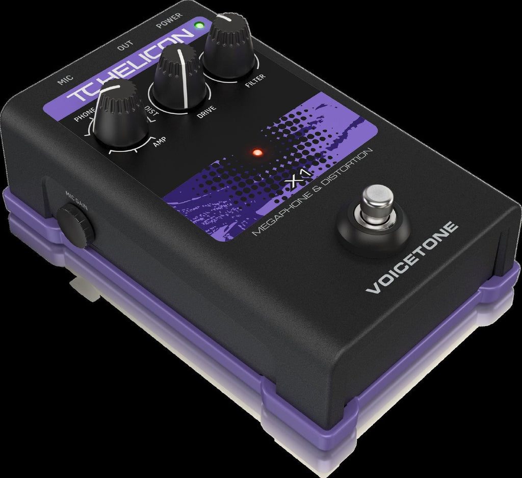 TC Helicon Voicetone X1 Distortion Vocal Effects Guitar Pedal