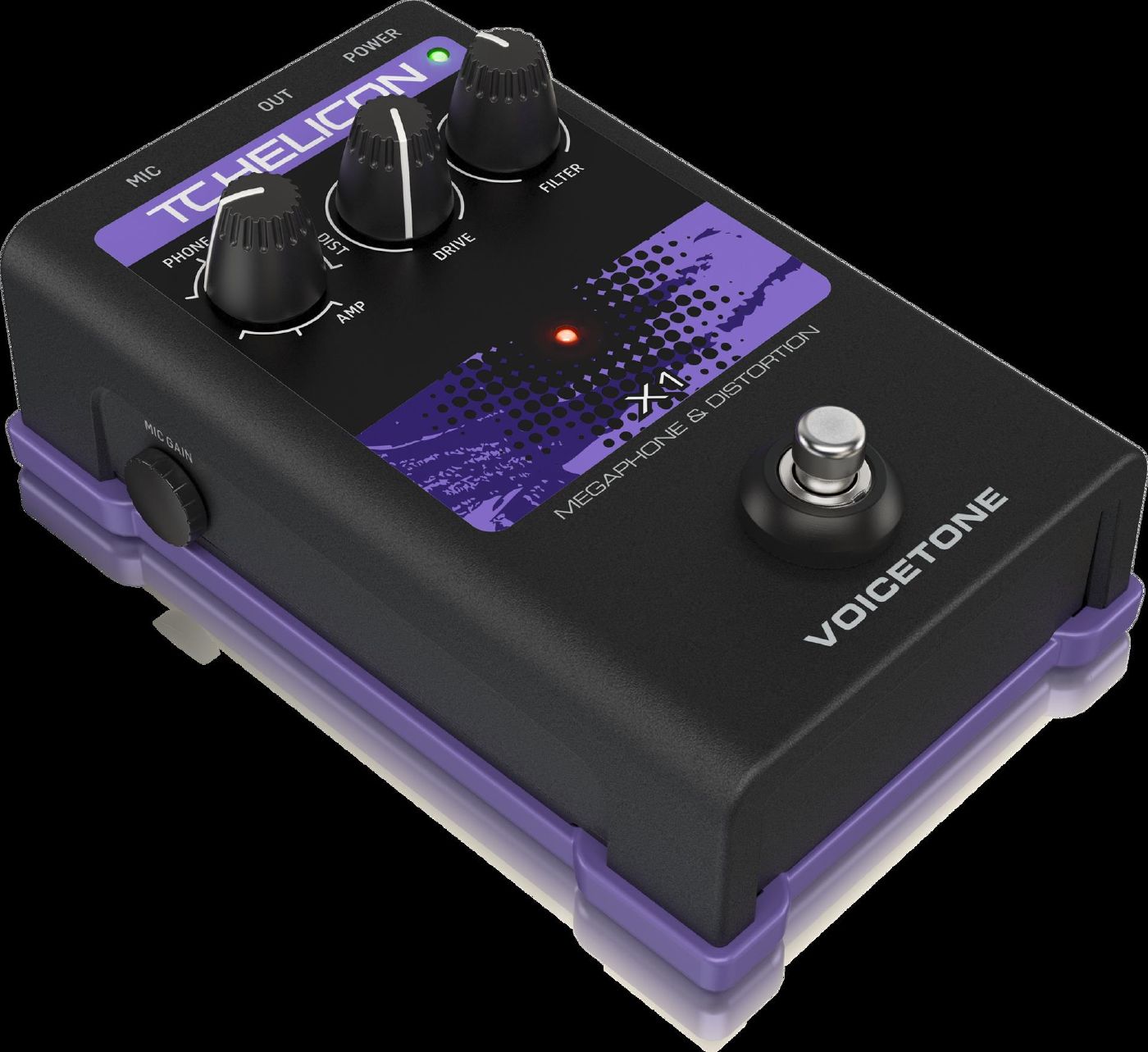 TC Helicon Voicetone X1 Distortion Vocal Effects Guitar Pedal