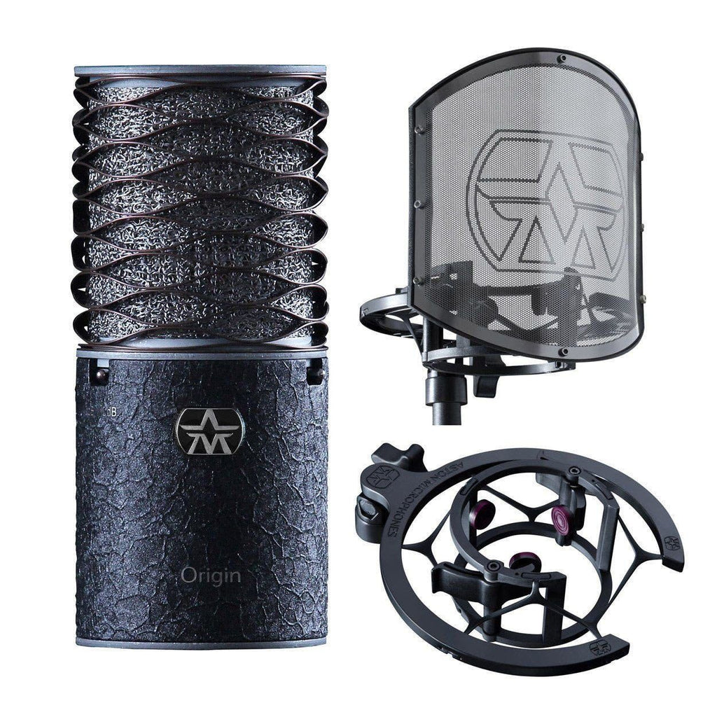 Aston Microphones Origin Black Limited Edition Cardioid Condenser Microphone Bundle