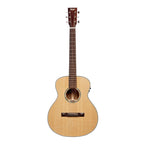 Tasman TA100M-EL Left-Handed Mini Jumbo Acoustic Guitar with Case