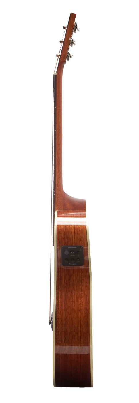 Tasman TA100M-EL Left-Handed Mini Jumbo Acoustic Guitar with Case