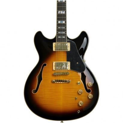 Ibanez JSM10 John Scofield Signature Hollow Body Electric Guitar Vintage - Yellow Sunburst