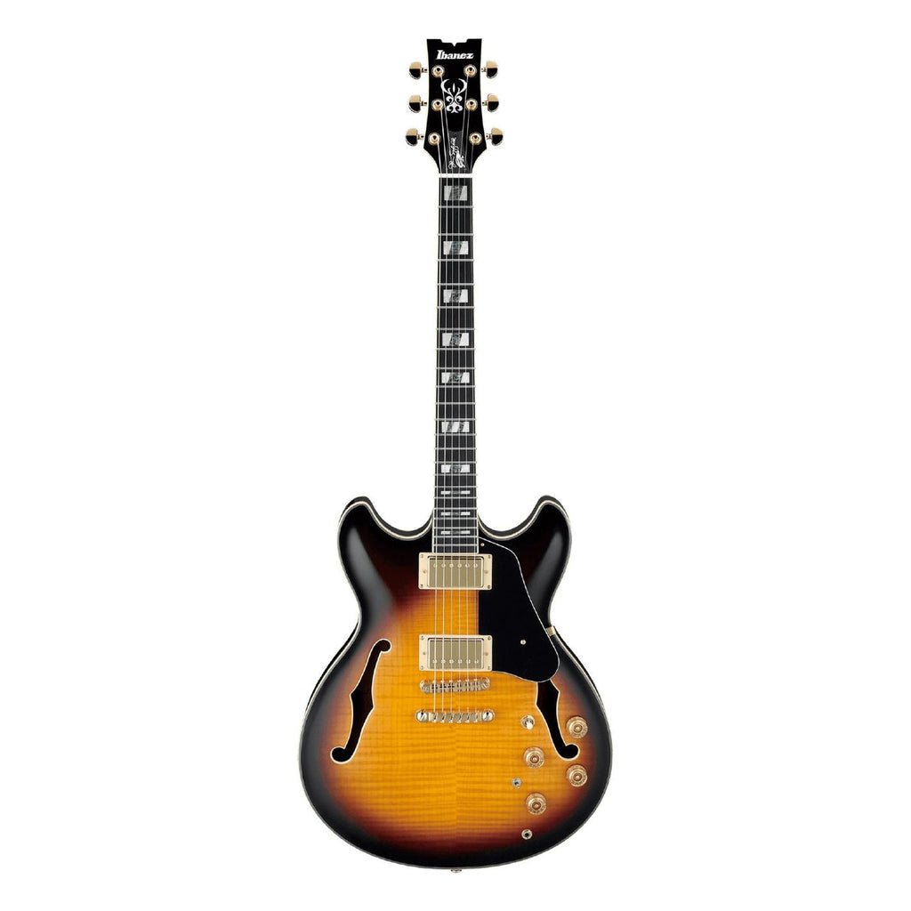Ibanez JSM10 John Scofield Signature Hollow Body Electric Guitar Vintage - Yellow Sunburst