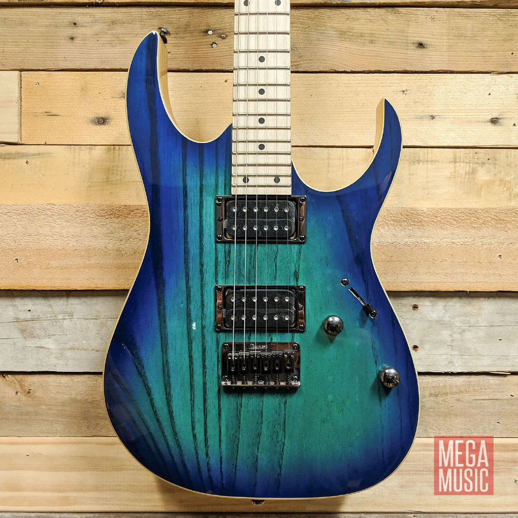 Ibanez RG421AHM Hardtail Electric Guitar - Ash Body - Maple Neck - Blue Moon Burst