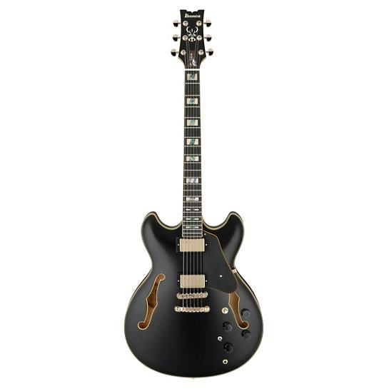 Ibanez JSM20 John Scofield Signature Hollowbody Guitar in Hard Case - Black Low Gloss