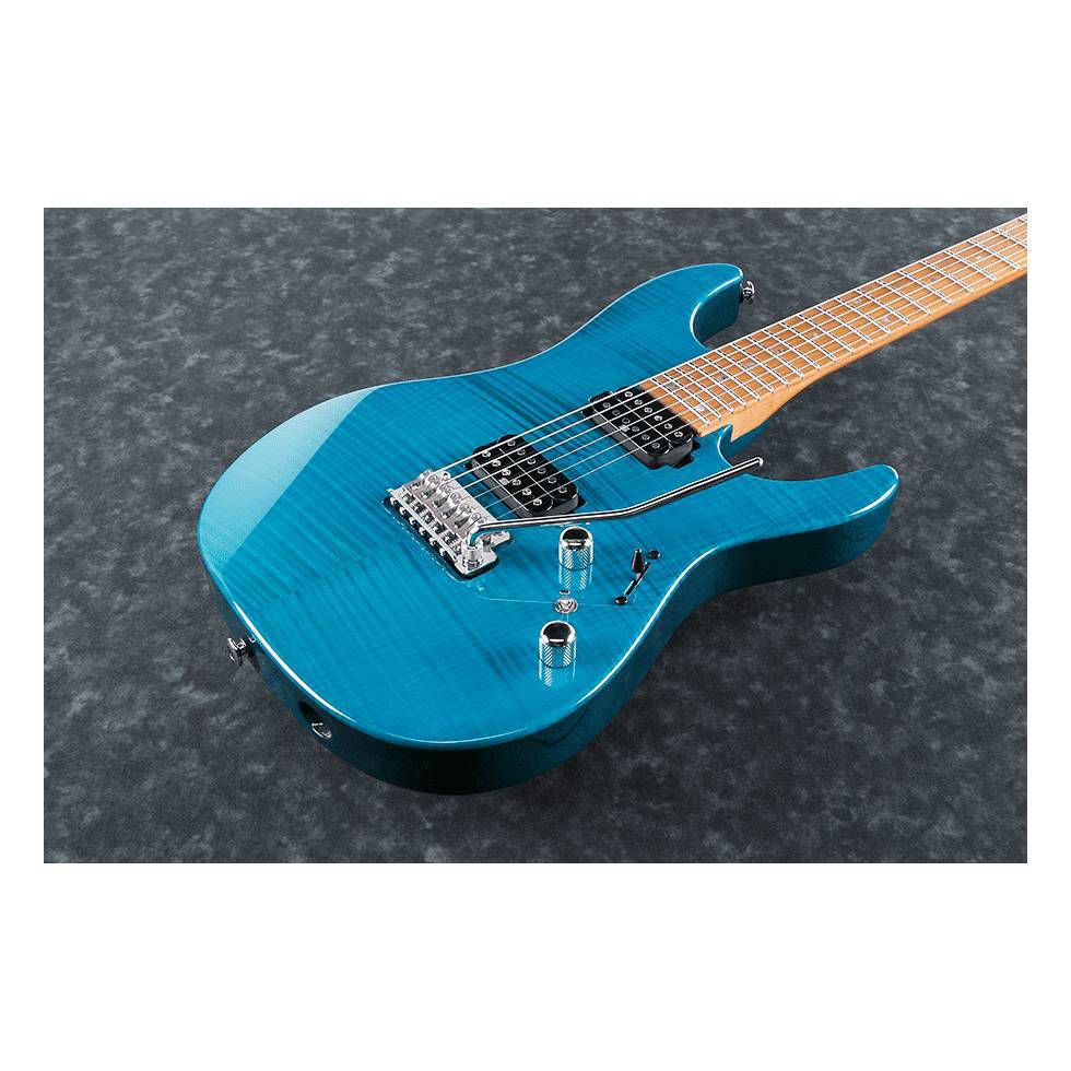 Ibanez Martin Miller AZ Signature MM1-TAB Electric Guitar - Transparent Aqua Blue with Hardcase
