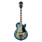 Ibanez GB10EM George Benson Signature Hollow Body Electric Guitar in Jet Blue Burst