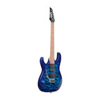 Ibanez RX70QAL Left-Handed Electric Guitar in Transparent Blue Burst
