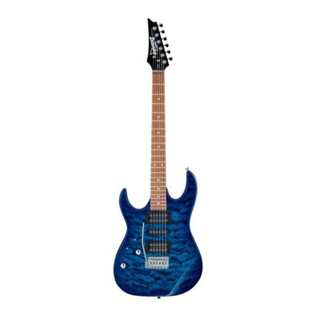 Ibanez RX70QAL Left-Handed Electric Guitar in Transparent Blue Burst