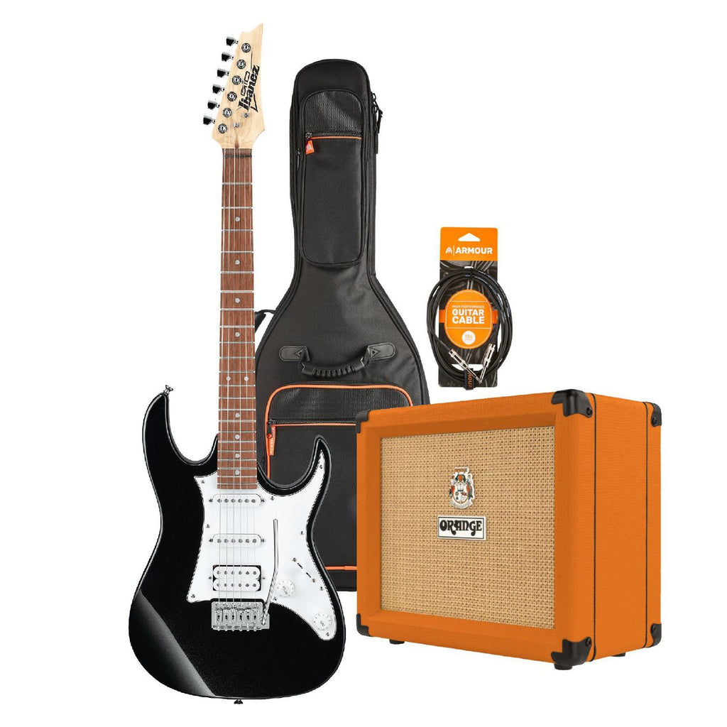 Ibanez RX40 Electric Guitar Starter Pack in Black with Crush 12 Amp, Armour Bag & GS10 Lead