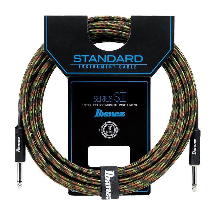 Ibanez SI20 20ft Guitar Cable in Camouflage Green