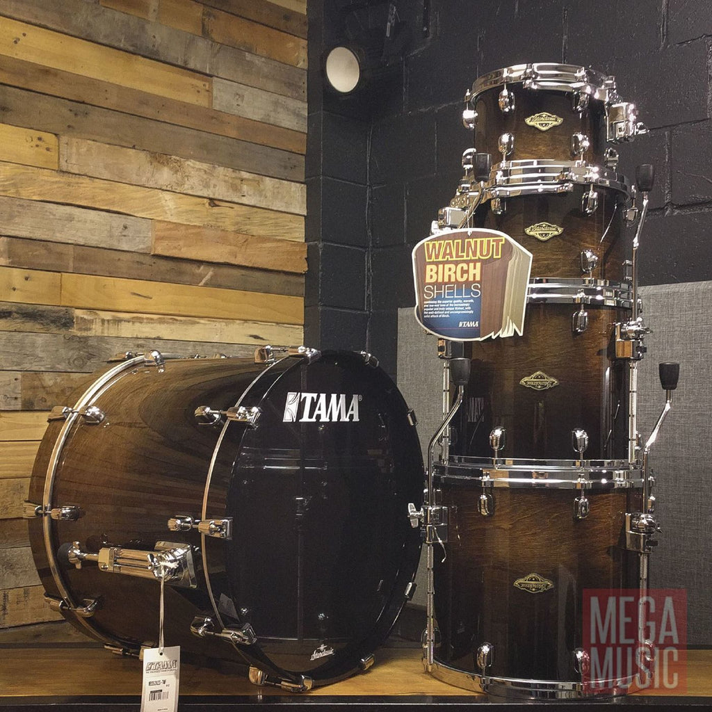 Tama Starclassic Walnut/Birch 22 5 Piece Drum Kit Shell Pack - 22/10/12/14/16 - Transparent Mocha Fade
