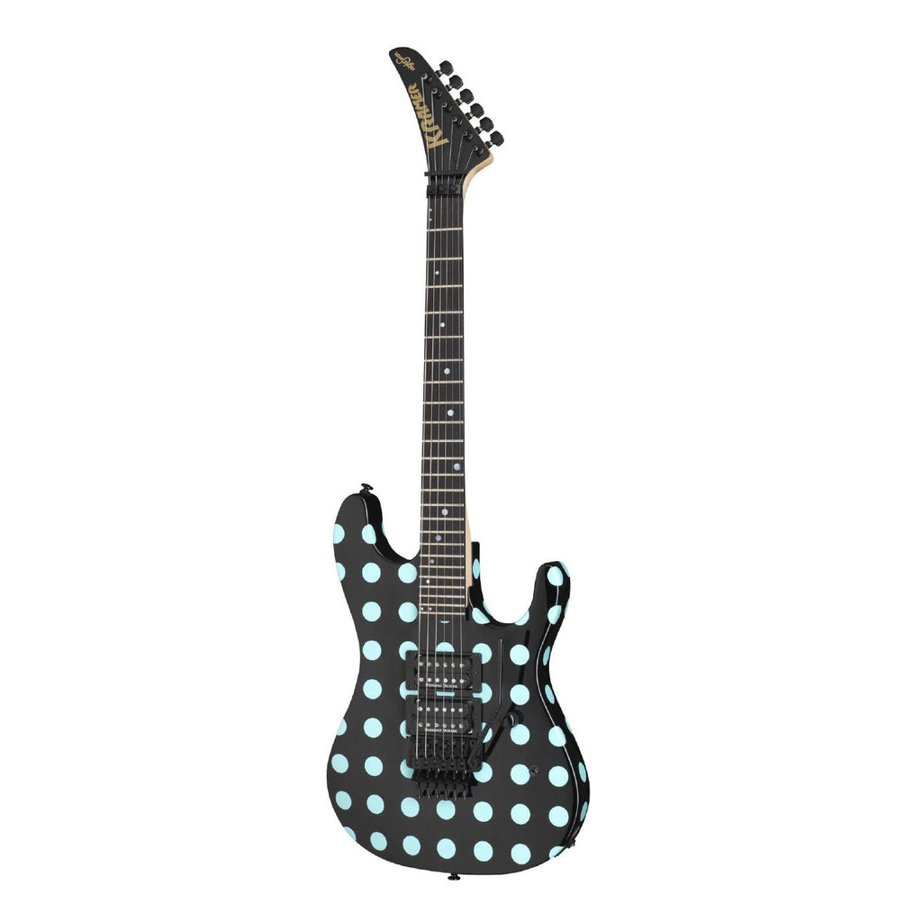 Kramer Nightswan Electric Guitar - Black/Blue Polka Dot