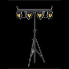 Chauvet 4 Bar Quad BT 12 x 4W RGBA (4-in-1) LED Par Bar, with Stand Foot Control and BT