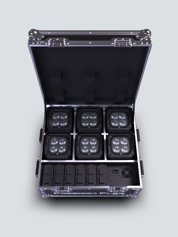 Chauvet Freedom Flex H4 IP X6 Pack Includes 6x H4IP 6x Batteries Charging Case and IRC-6 Remote