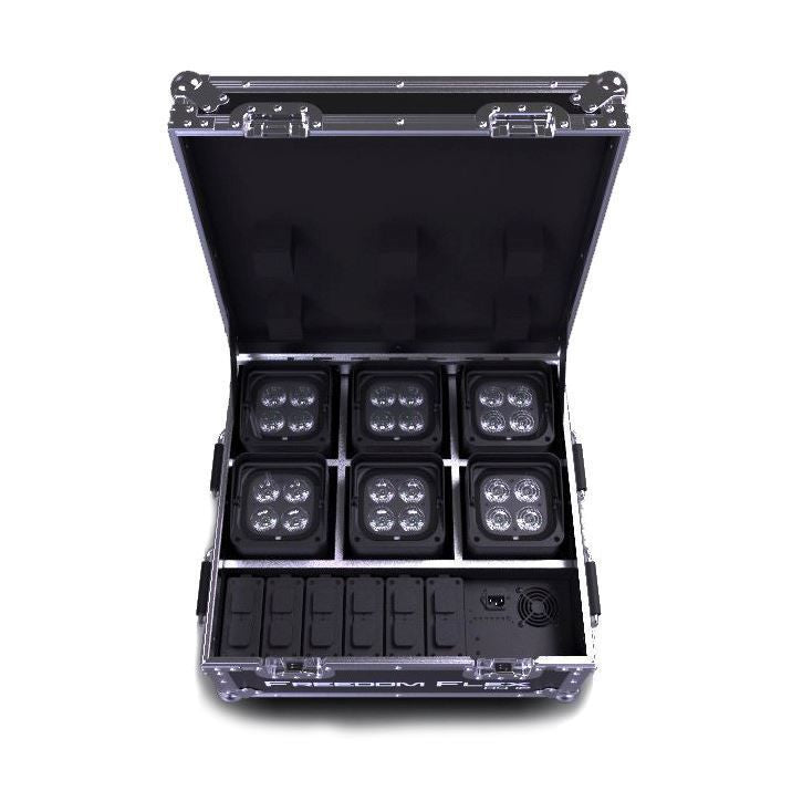 Chauvet Freedom Flex H4 IP X6 Pack Includes 6x H4IP 6x Batteries Charging Case and IRC-6 Remote