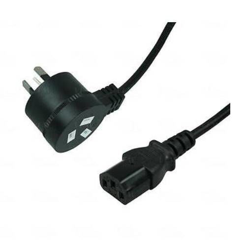 AVE IEC-LEADPB IEC cord with piggyback connector, 2m length, used with stands, brackets, and accessories for AV equipment.