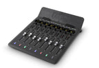 AVID S1 Mixing Board slimline control surface with sleek design and numerous control knobs and faders for MIDI functionality.