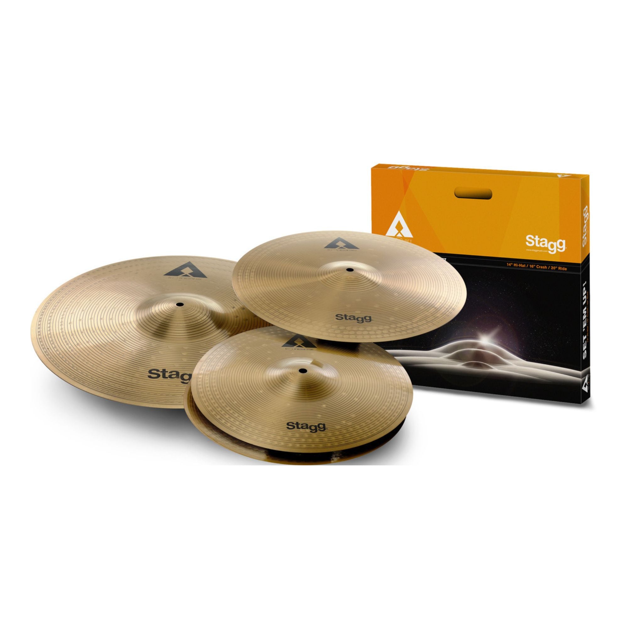 Stagg AXK Copper Steel Innovative Cymbal Set (14HH, 16CR & 20RD)
