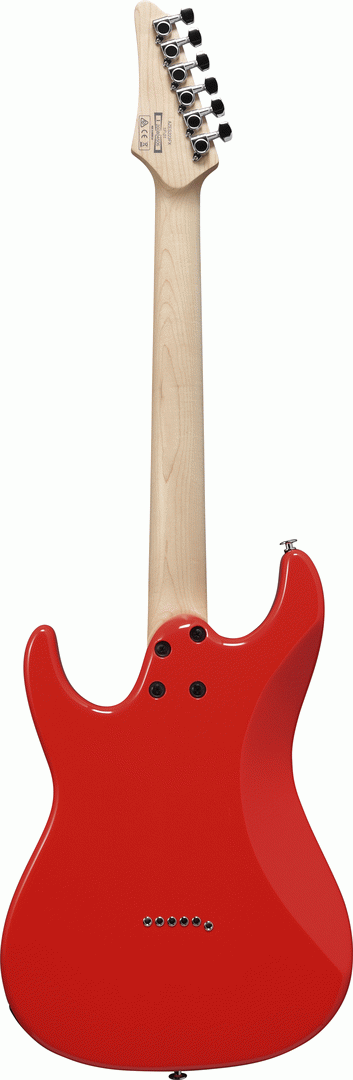 Ibanez AZES31 VM electric guitar in vermillion finish with sleek body and six strings, showcasing its modern design and craftsmanship.