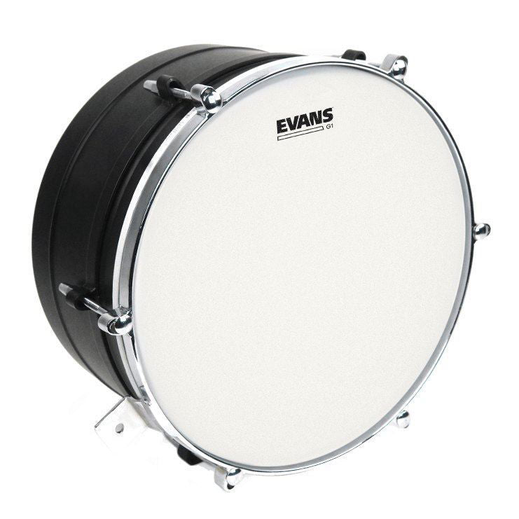 Evans 13-inch Genera G1 coated drum head with a smooth, white surface for quality sound and durability in drum kits.
