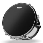 Evans 13-inch Onyx 2-ply coated drum head, durable percussion instrument head with black finish, suitable for professional drumming.