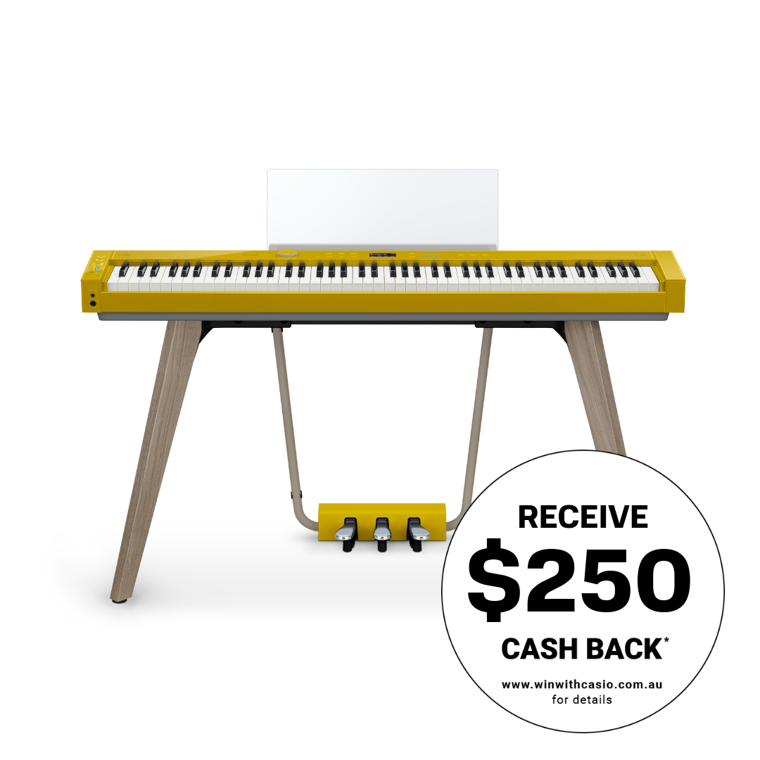 Casio Privia PX-S7000 Portable Digitial Piano & Stand - Mustard / Oak