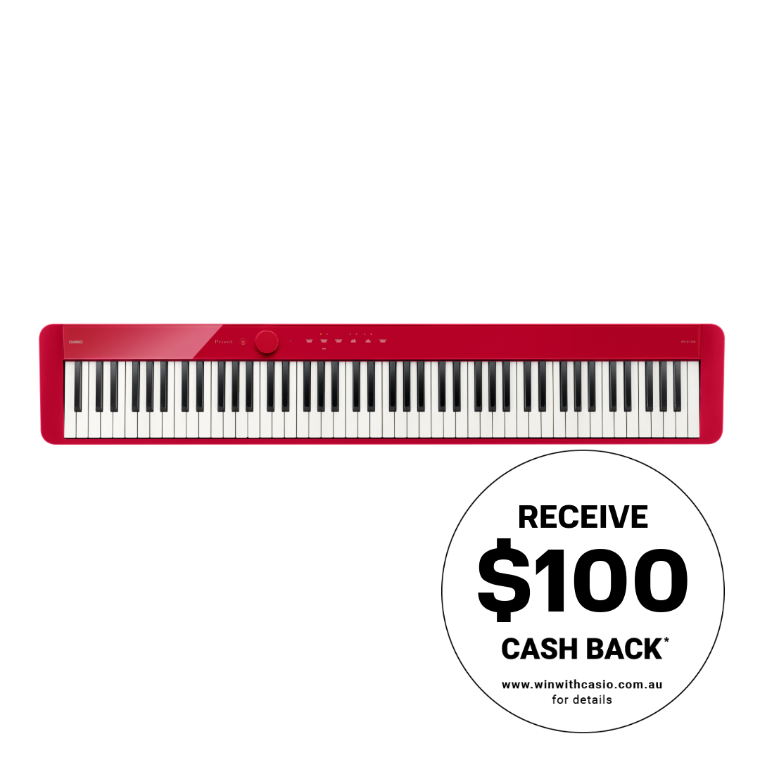 Casio Privia PX-S1100 Slimline Portable Digital Piano - Red
