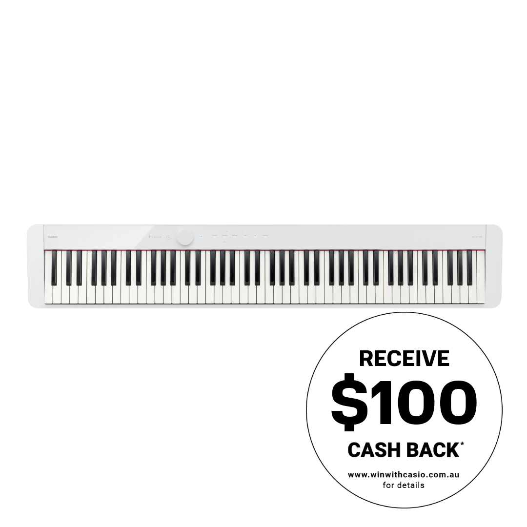 Casio Privia PX-S1100 Slimline Portable Digital Piano - White