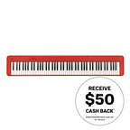 Casio CDP-S160 88-Key Slimline Digital Piano - Red