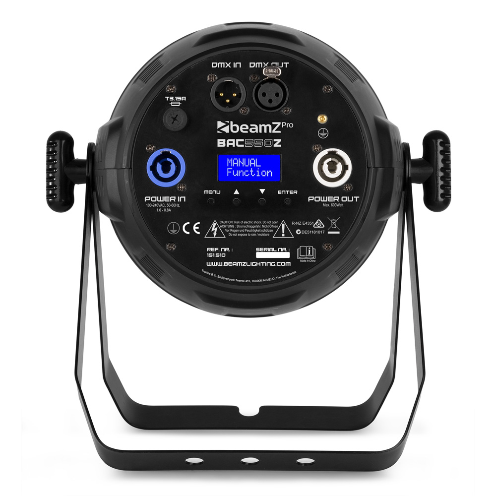 Beamz PRO BAC550Z ProPar Alu Zoom 19x15W RGBW