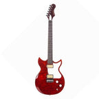 Harmony Standard Series Rebel Electric Guitar with Flame Maple Top in Transparent Red
