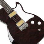 Harmony Standard Series Jupiter Electric Guitar with Flame Maple Top in Transparent Black